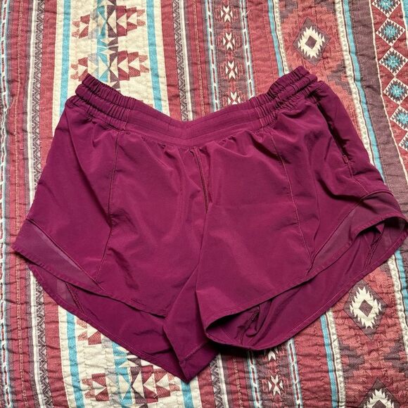 Lululemon Athletica Burgundy Running shorts size 6 - Picture 1 of 6